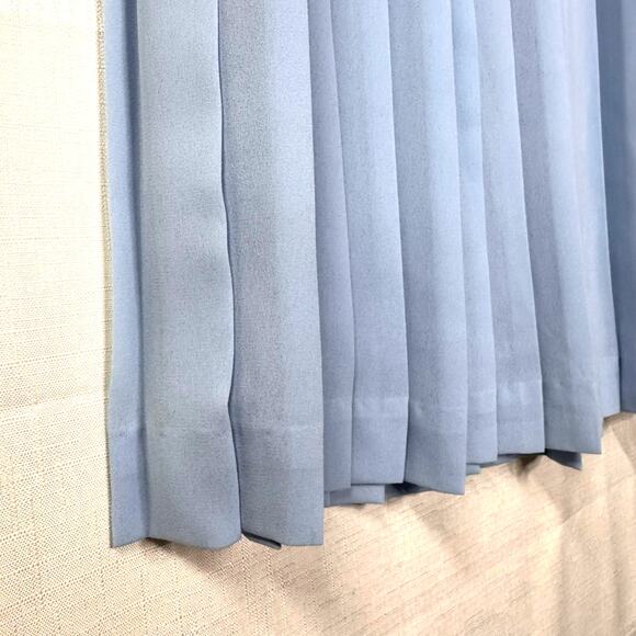 Vintage 80s Pleated Midi Skirt Size 10 Baby Blue Feminine Retro‎ Business Casual - Picture 3 of 9
